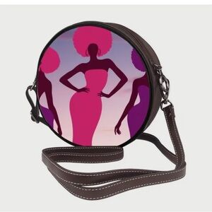 Stylish Afrocentric Purple and Pink Crossbody Women's Bag